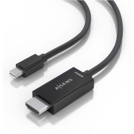 Cable Conversor Aisens A125-0888/ Mini DisplayPort Macho - HDMI 4K Macho/ 2m/ Negro