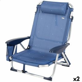 Silla de Playa Aktive Plegable Azul marino 51 x 76 x 45 cm (2 Unidades) Precio: 85.69000022. SKU: B1E7BHZBA2