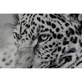 Cuadro DKD Home Decor 100 x 2,5 x 100 cm Leopardo Colonial (2 Unidades)