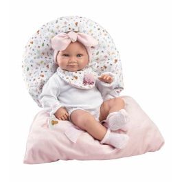 Llorens Muñeca Tina Recien Nacida Sin con Saquito Rosa 40cm Cuerpo de Vinilo