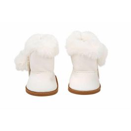 Set botas blancas con pelo para muñecos de 40 cm