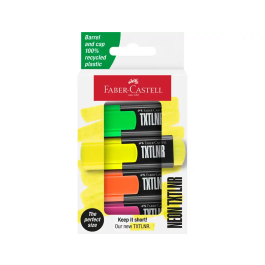 Faber-Castell Rotulador Textliner Fluorescente Blister 4 Unidades Colores Surtidos Trazo 1-5mm Precio: 4.49999968. SKU: B1C6HXBGKG