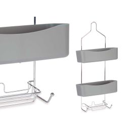Estantería de Ducha 2 Pisos Gris Berilo 28x60x14 cm (6 Unidades)