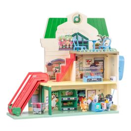 MOOSE 18918 Supermercado Bluey y Bingo con 24 sonidos y 2 figuras exclusivas para niños +3 años
