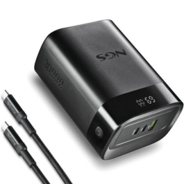 NGS TWIX30 Powerbank 30000mAh 140W Carga Rápida para Portátiles y Móviles Negra con Pantalla LED