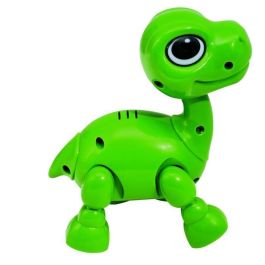 Lexibook LEX1695204885976 Power Puppy Mini Robot Dinosaurio con Efectos de Luz y Sonido, Control de Aplausos y Repetición