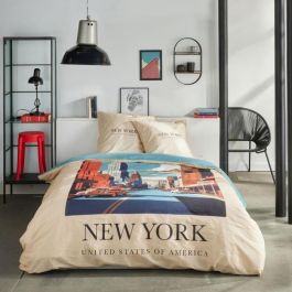 Juego de cama - TODAY - JAVA - 2 personas - 240x220 cm - Algodón - Estampado New York - Beige