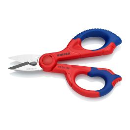 Knipex 9505155sb Tijeras de electricista con microdentado, cortacables y portaherramientas, 130x32x155mm Knipex 9505155sb Tijeras de electricista con microdentado, cortacables y portaherramientas, 130x32x155mm