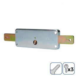 Edm Cerradura de Persiana 154 mm con 3 Llaves - Acero Dorado/Metálico