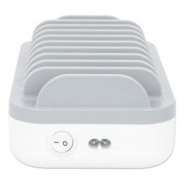 MANHATTAN 180856 Estación de Carga USB 10 Puertos 120W Blanco/Gris