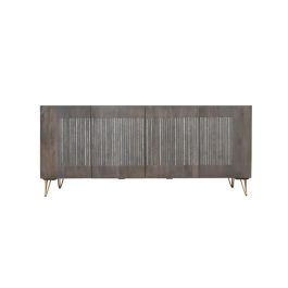 DKD Home Decor Buffet Moderno Marrón Madera Mango y Metal 4 Puertas, 2 Estanterías 45x77x177 cm Desmontable Precio: 597.50000013. SKU: S3040602