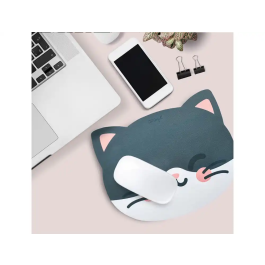 Wondee Alfombrilla para Ratón Mr. Wonderful Forma Gato Antideslizante Control Preciso Cómoda Lavable