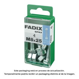 Caja s 4 unid. tornillo metrica cab hex+tuerca cinc m 8x25mm fadix Precio: 1.9499997. SKU: S7913727