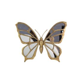 DKD Home Decor Decoración de Pared Moderna Resina y Cristal Dorada con Mariposa 34x27 cm Precio: 21.58999975. SKU: B17LSZK667