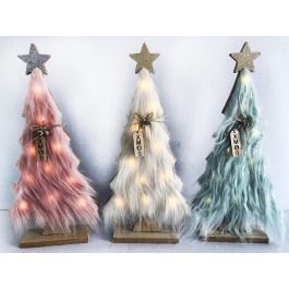 DKD Home Decor Árbol Navidad Beige 6 x 40 x 19 cm (6 Unidades) - Poliester, MDF, LED Precio: 24.50000014. SKU: B136P573B5