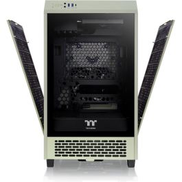 Thermaltake Tower 200 Mini Torre PC Verde con Soporte para Discos Duros 2.5/3.5 pulgadas y Ventiladores 120/140 mm