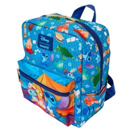 Loungefly Mini Mochila Nylon Disney Stitch Camping Cuties 24cm