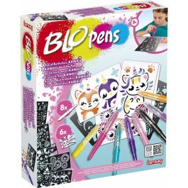 Lansay SET DE ACTIVIDAD BLOPENS KAWAII Marcadores que soplas para crear diseños
