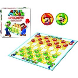 Goliath GOL8720077329768 Super Mario Damas (Checkers) - Juego de Mesa Familiar para Niños a partir de 6 Años