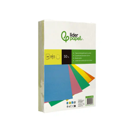 Liderpapel Tapa Encuadernación Cartón A4 0,9mm Amarillo Fluor Paquete de 50 Unidades