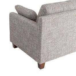 Sofá 3 Plazas Gris Oscuro Tejido-Madera 221 X 90 X 87 cm