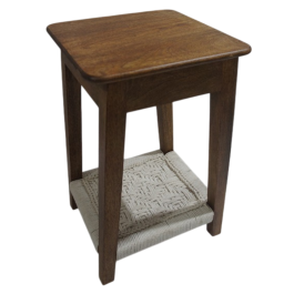 DKD Home Decor Consola Colonial Marrón de Madera de Mango y Algodón 95x40x81 cm - Set de 3 Mesitas con 1 Estantería