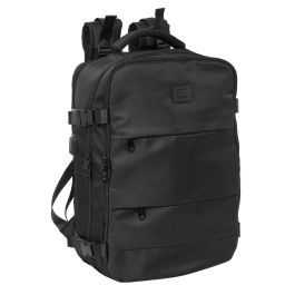 Safta Mochila de Viaje para Cabina, Apta para Portátil de hasta 15,6 Pulgadas, en Color Negro y Dimensiones 440x290x190 mm