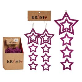 Set 2 Adornos Estrella Navidad Fucsia Krist+ 10x23 cm (48 Unidades) Precio: 76.89000055. SKU: B1CGFQHHYM