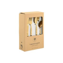 Cuberteria Basicos DKD Home Decor Dorado 7 x 24 x 15 cm Set de 16 Cuberteria Basicos DKD Home Decor Dorado 7 x 24 x 15 cm Set de 16