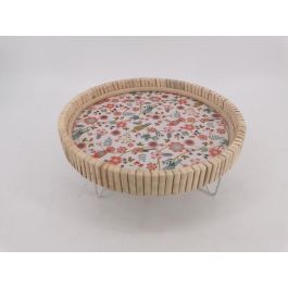 DKD Home Decor Bandeja para Decoración Estilo Shabby Chic Country Floral Natural Multicolor de MDF y Metal - Medidas 26x26x14.5 cm Precio: 10.50000006. SKU: S3040304