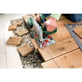 Bosch PKS 55A Sierra circular con CleanSystem (85% absorción de polvo), CutControl, Softgrip y placa base robusta