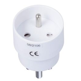 MicroConnect Adaptador Schuko a EU con Pin de Tierra para Tomas Danesas DK, Adaptador de Corriente