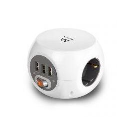 Ewent EW3939 Base Múltiple con 3 Salidas AC y 3 Puertos USB, Protección contra Sobretensiones, 1.5 m, Blanco Precio: 21.58999975. SKU: B19GBVZDCZ