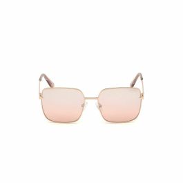 Guess Gafas GU7615 28U Gafas de Sol Mujer Cuadradas Montura Oro Rosado Cristal Burdeos Espejado 56mm 140mm