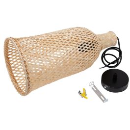 Beppucho SKD-P80108 Lámpara Colgante Ratán Natural Resistente Estilo Boho-Chic para Bombilla E27