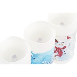 Decoracion Luminosa Navidad Tradicional DKD Home Decor Blanco Multicolor 7.5 x 15 x 7.5 cm (6 Unidades)