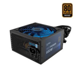 Coolbox Fuente Alimentación Gaming Deeppower 650W 80 Plus Bronze, Full Range, Ventilador 140mm, Cables Mallados