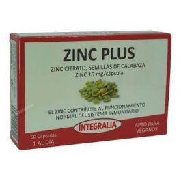 Integralia Zinc Plus 60 Cápsulas para el Sistema Inmunitario Vegano Precio: 9.8899999. SKU: B15J86ATMX