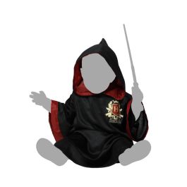 Disfraz Bebé Estudiante de Magia Unisex 24 Meses, Túnica Negra Poliéster con Capucha y Escudo Dorado, ideal para Carnaval y Fiestas Disfraz Bebé Estudiante de Magia Unisex 24 Meses, Túnica Negra Poliéster con Capucha y Escudo Dorado, ideal para Carnaval y Fiestas