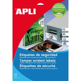 Apli 11272 Etiquetas de Seguridad Poliéster Plata 45,7 x 21,2mm A4 Paquete 10 Hojas (480 Etiquetas) Precio: 33.4999995. SKU: S8400979