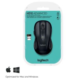 Logitech M510 Ratón Inalámbrico RF Láser Negro