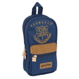 Plumier Mochila Harry Potter Magical Marrón Azul marino (12 x 23 x 5 cm) (33 Piezas)