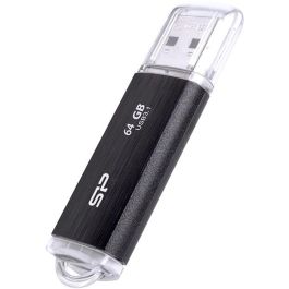 Silicon Power B02 Memoria USB 3.1 de 64GB, USB tipo A, 3.2 Gen 1 (3.1 Gen 1), compatible con Mac/Linux, color Negro