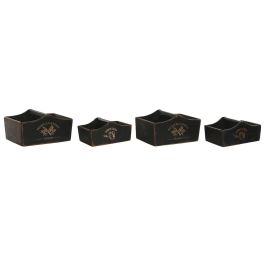 Bandeja Tradicional DKD Home Decor Negro 22 x 18 x 35 cm Set de 4 Precio: 46.88999986. SKU: B19N9V57ZA