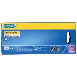 Rapid RAP4051661034251 Pegamento en Barras Ø12mm Blanco, Alta Fluidez, Fraguado Rápido 15 seg, 48 Unidades