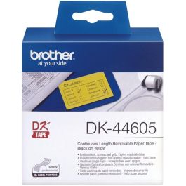 Brother Cinta Continua de Papel Térmico Removible Amarillo 62 mm x 30,48 M