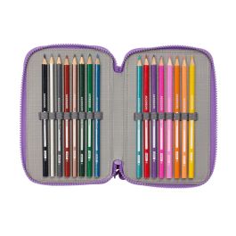 Safta Plumier Escolar Triple 36 Piezas Stitch Sweet - Estuche Lápices y Material Escolar con Contenido 195x125x55 mm Safta Plumier Escolar Triple 36 Piezas Stitch Sweet - Estuche Lápices y Material Escolar con Contenido 195x125x55 mm