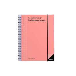 Additio Cuaderno Profesorado D-P Espiral Doble 256 Páginas PVC Colores Surtidos