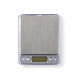 Livoo DOM474 Báscula Electrónica de Precisión con Bandeja de Acero Inoxidable, Máx. 500g, 6 Unidades, Pantalla LCD