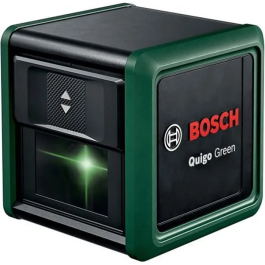 Bosch Quigo Líneas Láser Verde, Diodo Láser Verde, Alcance 12 m, Autonivelante, Visibilidad Brillante, Incluye 2 Pilas